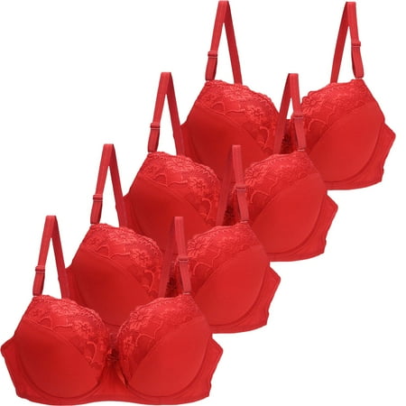 Pavied Bras for Women Feelingirl Bra Tshirt Bras for Women Balconette Bra Cotton Bra Wireless Bra Strapless Push Up Bras for Women T Shirt Bra Purple 80E