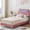 Pink, variant on TROPOW Twin Bed Frames,with Velvet Headboard, Twin Size Platform Bed with Led Lights, Mattress Foundation with Wooden Slats, Noise Free, No Box Spring Needed,Light Pink