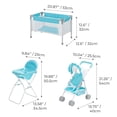 thumbnail image 5 of Olivia's Little World Baby Doll 3pc Nursery Set with Crib, Highchair & Doll Stroller Sets, 5 of 10