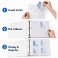 thumbnail image 5 of 4 Pocket Page Protector, Trading Card Sleeves Pages Card Binder Double-sided Baseball Card Sheets for Standard Size Cards, Coupon, Sport Cards, Game Cards, Business Cards 30Pcs, 5 of 7