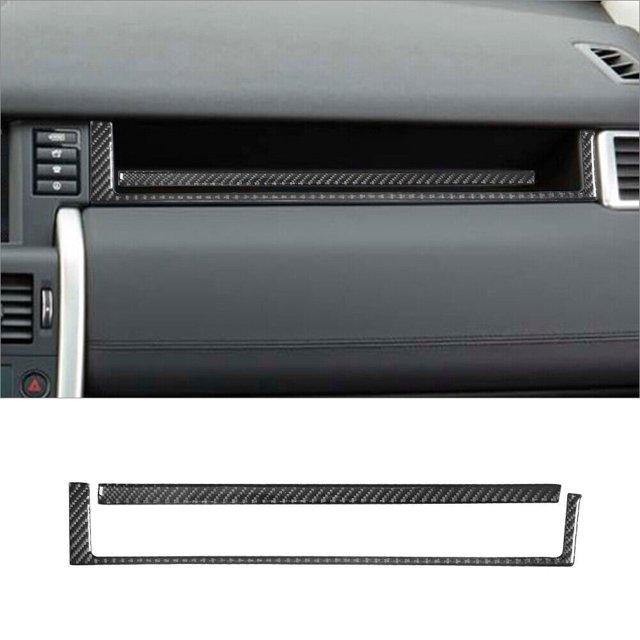 Real Bright Soft Car Interior Carbon Fiber Sticker DecorationCarbon Fiber Passenger Side Dash Cover For Land Rover Discovery SportAuto Car Protection Interior Accessories