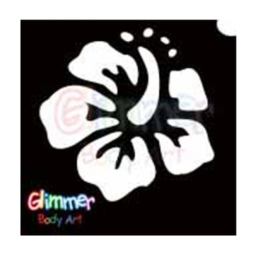 Glimmer Body Art Glitter Tattoo Stencils Hibiscus 5/pack Walmart