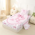thumbnail image 2 of Manfei Chic Bow Tie Twin Sheet Sets For Kids,Letter R Monogram Letter Bedding For Girly,3-Piece, 2 of 6