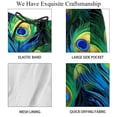 thumbnail image 4 of luoweisi Men's Beach Shorts Quick Dry Swim Trunks with Mesh Lining Peacock Feather L, 4 of 5