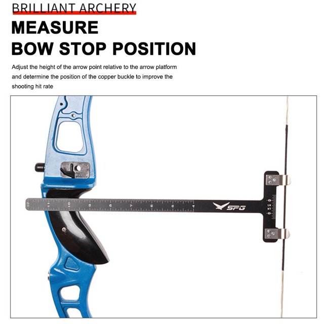 Regla T de medición de arco de tiro con arco Universal, arco recurvo portátil, flecha, cuerda de arco, medidor de medición, herramientas de escala de posicionamiento FLhrweasw Nuevo