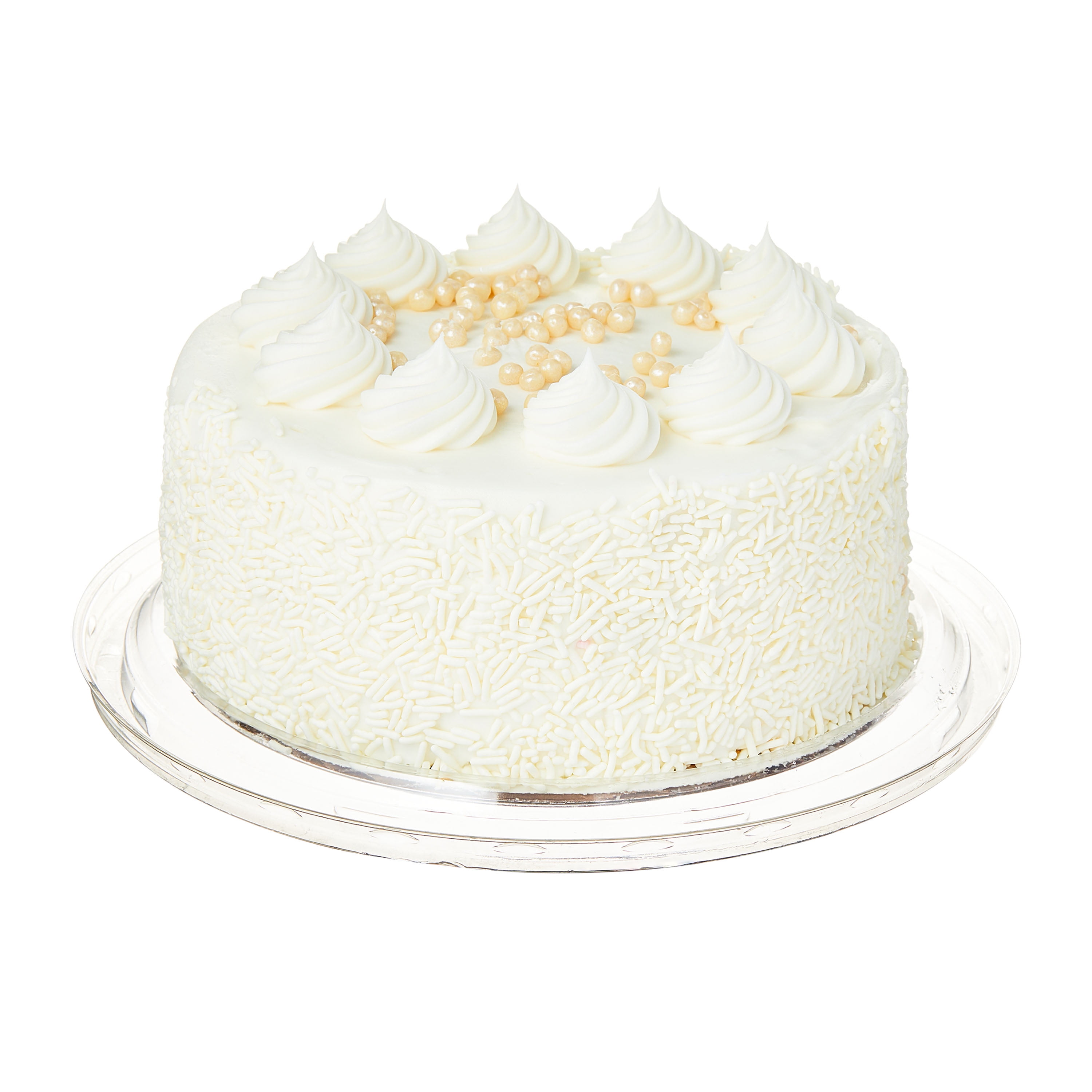 Freshness Guaranteed 7-Inch Double Layer White Cake with Vanilla Buttercreme Icing, Naturally and Artificially Flavored, 33 oz (Refrigerated)