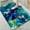 Blue and Gold Marbled Art, variant on 1pc Colorful Mandala inspired Design Bathroom Rug Bathroom Decor and Accessories- Durable,Anti Slip,And Quick Drying,Suitable For Indoor/outdoor Use - Perfect For Bathrooms,Bedrooms,Kitchens