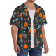 thumbnail image 2 of Balery Autumn with Pumpkins Camisa Casual de Manga Corta con Botones para Hombre, Texturizada, Estilo Cubano, para Playa, Verano-Large, 2 of 5