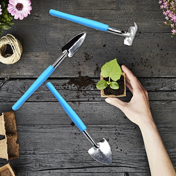 RKSTN Mini Shovel Small Garden Tools, 3 PCS Mini Garden Tools Set, Cute Gardening Tools, Plant Potted Flower Garden Tool Wood Handle for Plant Transplant Kitchen Gadgets