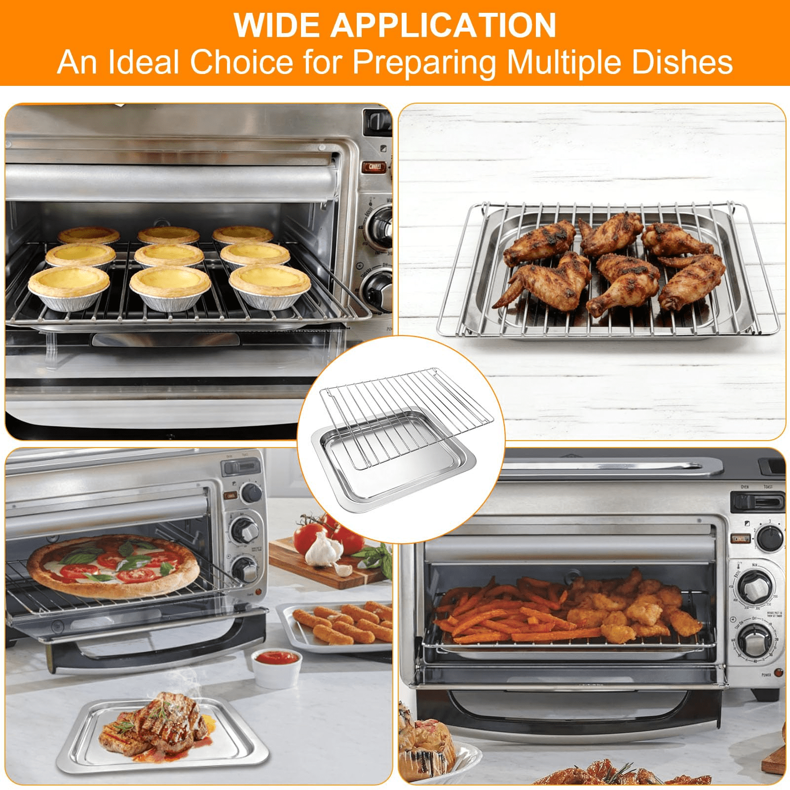 GCQ Replacement Parts for Hamilton Beach 2 in 1 2 Slice 31156 Countertop Toaster Oven, 12.6×9 IN Toaster Oven Accessories Replacement Tray