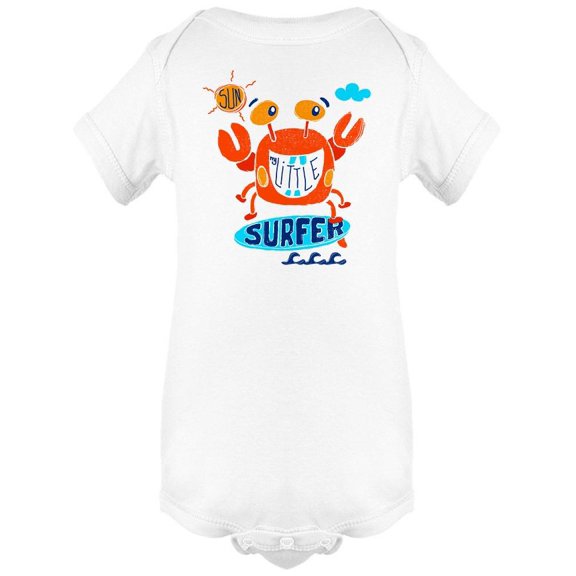 My Little Surfer Cute Crab Bodysuit Infant -Image by Shutterstock, 6 Months
