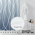 thumbnail image 3 of Ombre Blue Shower Curtain for Bathroom with Hooks,White Shower Curtain Set,Stripe Bath Curtains Decorative Shower Curtains Water Repellent Washable, 72x72, 3 of 6