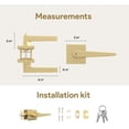 thumbnail image 3 of Mega Handles | Schein Entry Lever | Satin Brass, 3 of 3