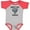 Heather and Red, variant on Inktastic Daddys Little Tornado Boys Boys Baby Bodysuit