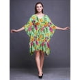thumbnail image 2 of Bimba Kaftan Fleuri pour Femmes, Tenue d'Intérieur de Vacances, Robe Midi, Couvre-Maillot de Plage - 4X-5X, 2 of 5