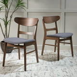 Lagom Odelia Scandinavian Mid Century Modern Fabric Dining Chairs, Set ...