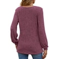 thumbnail image 5 of SHINE UP Shirts for Women Long Sleeve Crewneck Tunic Tops Casual Lightweight Pullover with Buttons, 5 of 9