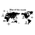 thumbnail image 3 of Mapas Del Mundo Para Viajes, 3 X 2 Piezas, Regalo De Inauguración De La Casa, 70 Cm X 25 Cm, Arte De Pared DIY, Mapas Del Mundo, 3 of 8