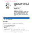 thumbnail image 2 of Front and Rear Brake Pad and Rotor Kit - Compatible with 2013 - 2015 Chevy Malibu 2014, 2 of 2