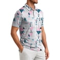 thumbnail image 3 of GENTS BLISS Golf Men Shirts Short Sleeve Shirts for Men Floral Print Men Polo Shirts, 3 of 12