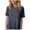 Dark Gray, variant on Women's Short Sleeve T-Shirts Casual Crewneck Tees with Pocket Summer Basic Tops