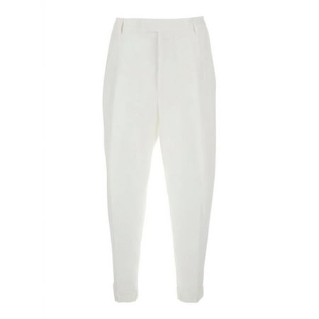 Dolce & Gabbana Men's Regular Fit White Trousers With Tailored Silhouette White Sizes IT 34-64