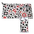 thumbnail image 1 of YFYANG Adult Microfiber Portable Travel Towel, Geometric Patterns Quick Dry Towel with Hiking Buckle PVC Pouch, 16" x 31.5", 1 of 6