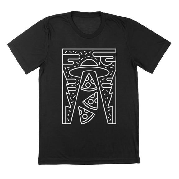 Food Abduction Humor Graphic Black Mens T-Shirt