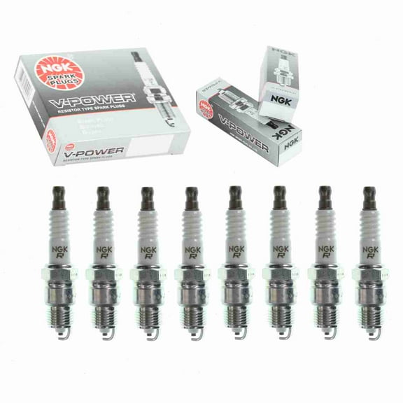 8 pc NGK V-Power Spark Plugs compatible with Chevrolet Corvette 5.0L 5.7L 7.4L V8 1971-1991