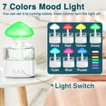 thumbnail image 2 of Diffuserlove Mushroom Humidifier Cloud Diffuser Raindrop Sound Humidifier Waterfall Light 450ml With Remote Control 7 Colors Suitable for Bedroom and Study Room, 2 of 9