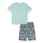 Sleep On It Boys 2-Piece Short-Sleeve Jersey Pajama Shorts Set - Paradise , 8-10