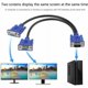 thumbnail image 3 of Adaptador de dos monitores para duplicación de pantalla: cable divisor VGA con conector macho a hembra, 3 of 5