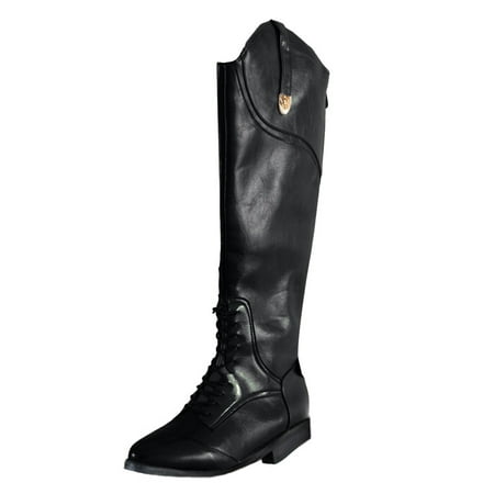 

Black Boots for Women Mid Calf Boots Autumn And Winter Foreign Trade Fashion Color Matching Pointed Toe Comfortable Square Heel Mid-Calf Boots for Women PU Black