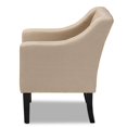 thumbnail image 3 of Baxton Studio Chaise Club Rembourrée Beige, 3 of 9