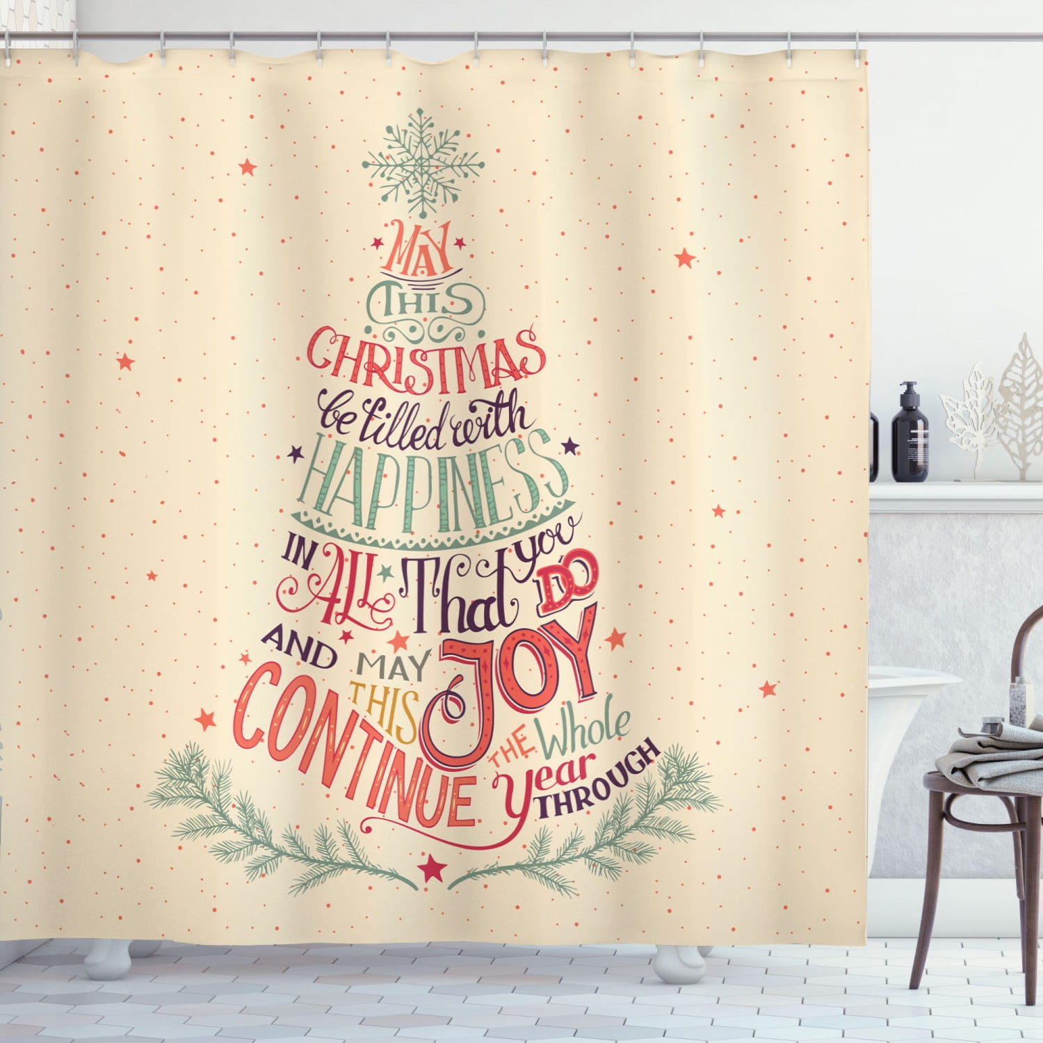 Christmas Shower Curtain Christmas Shower Curtain