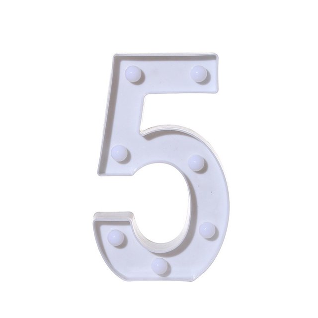 Leutsin Remote Control Alphabet Letter Lights LED Light Up White Plastic Letters Standin