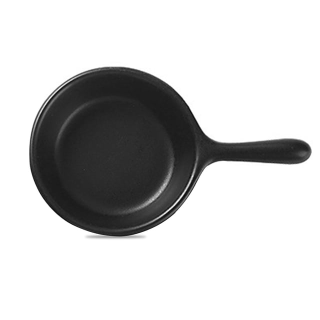 Plato de inmersión con mango de cerámica jengibre condimento placas sirviendo contenedor casero cocina vajilla accesorios de artículos de casa negro Inevent HA012391-03