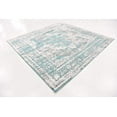 thumbnail image 2 of Unique Loom 3141368 8 x 8 ft. Salle Garnier Sofia Square Rug, Turquoise, 2 of 2
