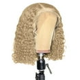 thumbnail image 2 of Alaparte Small Roll Front Lace Mesh Button Mesh Wrap Stick Soft,Human Hair Wig,Deep Wavy Lace Front Wig,Pre Combed HD Front Black Female Curly Wig,16 Inches,Synthetic Curly Wig, 2 of 7