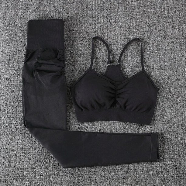 Conjuntos de gimnasio sin costuras, trajes deportivos para Fitness, ropa de mujer, mallas de botín de cintura alta, sujetador deportivo, ropa atlética para correr, conjunto de Yoga Tan Jianjun unisex