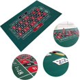 thumbnail image 2 of Poker Mat - Texas Hold'em And Blackjack Theme Party Poker Table Mat Reversible Felt Game Mat, 2 of 5