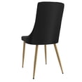 thumbnail image 3 of Antoine 20" Faux Leather Upholstered Side Chair in Black (Set of 2), 3 of 5