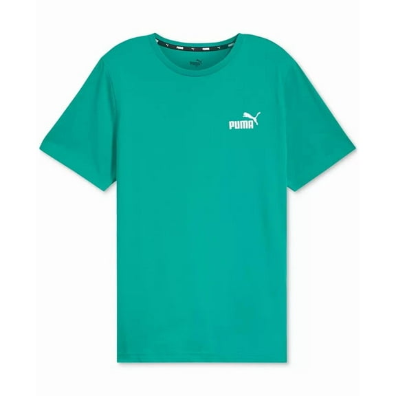 Puma Men Regular fit Short Sleeve T-Shirt Shirt Small Green Solid