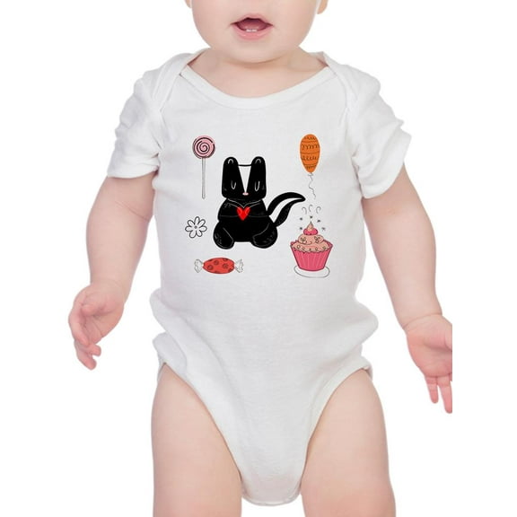 Skunk With Sweets Bodysuit Infant -Image by Shutterstock, Newborn