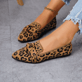 thumbnail image 5 of Women’s Leopard Pattern Pointed Toe Loafers, Slip-On Casual Flats for Work, Everyday & Holiday Travel, Lightweight Comfort, Durable Low‑Profile, 5 of 6