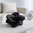 thumbnail image 3 of Decorative Wood Knot Sculpture for Living Room Decor - Modern Home Accent for Bathroom, Coffee Table, and Bedroom Display - Statue Ornament for Shelf Styling and Office Decor - 10", Black, 3 of 10