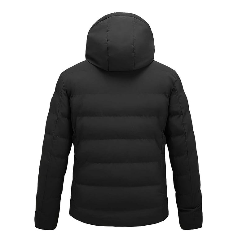 Symoid Men and Women's Heated Jacket and Outdoors,Mens Winter Cooling  Coat,Women's Warm Clothes,Ski Clothing,Casual Fishing Parka Black Size XL