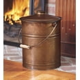 thumbnail image 2 of Plow & Hearth Double Bottom Galvanized Steel Ash Bucket with Handle, 2 of 2