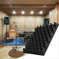 thumbnail image 2 of Soundabsorbing foam panels for walls Fireproof wedge cushion selfadhesive 30x30x2.5 cm, 2 of 5