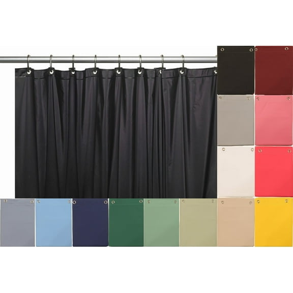 10 Mil Heavy Duty Vinyl Shower Curtain Liner with Metal Grommets size 70 x 72"